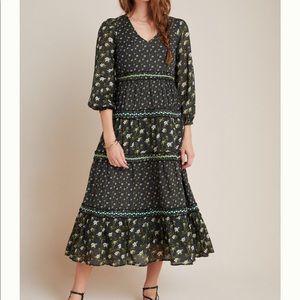 Anthropologie Karoline Tiered Maxi Dress Size 10